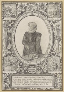 Porträtt av Charlotte av Bourbon av Hendrick Goltzius