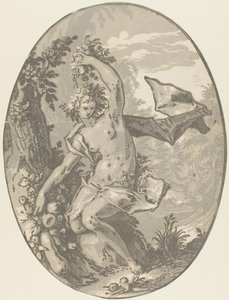 Proserpin, tallrik fem från Demogorgon and the Deities av Hendrick Goltzius
