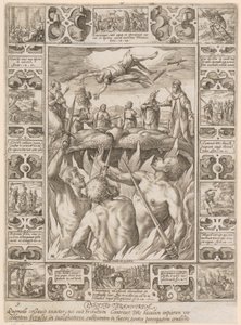 Punitio tirannorum, blad 9 i serien ”Allegorier över den kristna tron” av Hendrick Goltzius