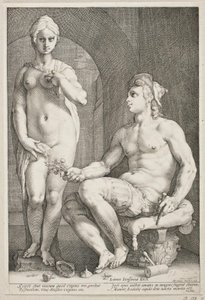 Pygmalion och Galatea av Hendrick Goltzius