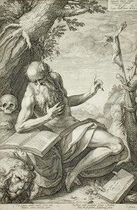 Sankt Hieronymus av Hendrick Goltzius