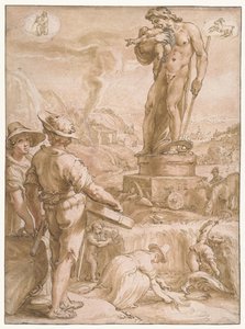 Saturnus Seven Planets (serietitel) av Hendrick Goltzius