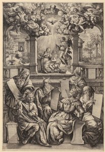 Sex profeter vid bebådelsen av Hendrick Goltzius