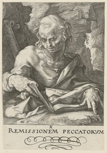 Simon, blad 11 i serien ”Kristus, de tolv apostlarna och Paulus” av Hendrick Goltzius
