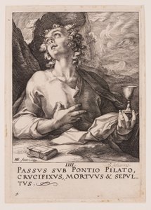 S:t Johannes, från Kristus, apostlarna och S:t Paulus med trosbekännelsen av Hendrick Goltzius