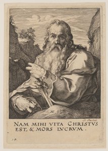 Paulus, från Kristus, apostlarna och Paulus med trosbekännelsen av Hendrick Goltzius