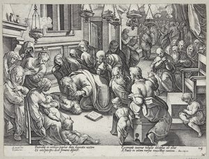 Den helige Paulus uppfostrade Eutykos av Hendrick Goltzius