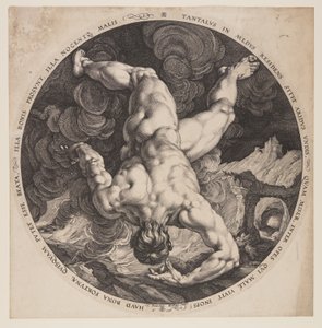 Tantalus, från De fyra skändarna av Hendrick Goltzius