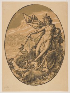 Tethys, från Gudomarna av Hendrick Goltzius