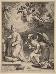 Bebådelsen av Hendrick Goltzius