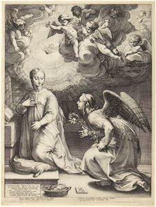 Kristi födelse och tidiga liv av Hendrick Goltzius