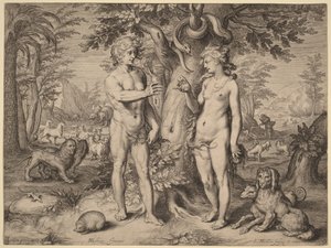Syndafallet av Hendrick Goltzius