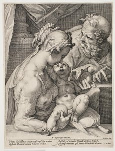 Den heliga familjen av Hendrick Goltzius
