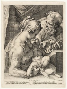 Den heliga familjen av Hendrick Goltzius