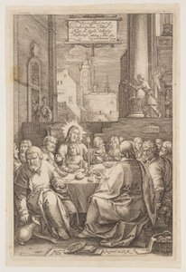 Den sista måltiden, från Passionen av Hendrick Goltzius