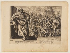 Bartolomeus martyrdöd, från Kristi och apostlarnas martyrdöd av Hendrick Goltzius