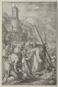 Passionen: Kristus som bär korset av Hendrick Goltzius