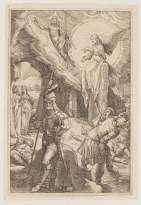 Uppståndelsen, från Passionen av Hendrick Goltzius