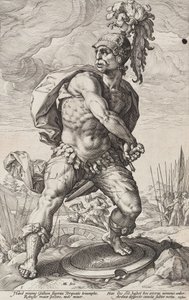 Titus Manlius Torquatus (Romerska hjältar, blad 5) av Hendrick Goltzius