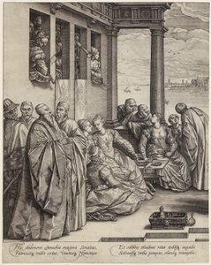 Venedigbröllop [vänstra halvan av sidan] av Hendrick Goltzius