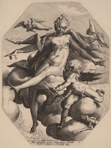 Venus och Amor av Hendrick Goltzius