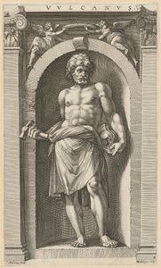 Vulkanus, blad 4 ur serien ”Åtta antika gudar” av Hendrick Goltzius