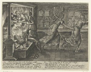 Den som processar har sömnlösa nätter Missbruk av tvister (serietitel) av Hendrick Goltzius