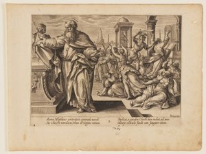 Matteus martyrdöd, från Kristi och apostlarnas martyrdöd av Hendrick Goltzius