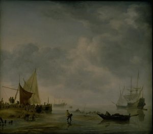 Vy över en holländsk väggård av Hendrick Jacobsz Dubbels