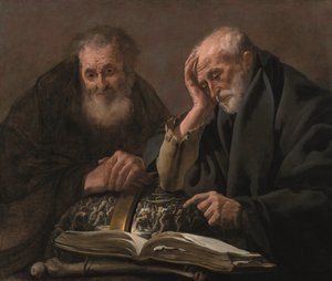 Demokrit och Herakleitos, ca. 1619-20 (olja på duk)