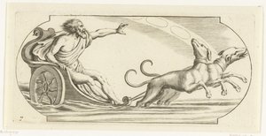 Marsch på en vagn Nouveau Livre des Dieux et Deeßes De la Marine Bouckje of Sea Gods and Goddesses (serietitel) av Hendrick de Keyser (I)