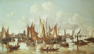 Hollandske skibe ved Dordrecht Havn swed