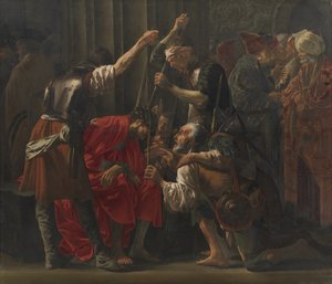 Kristus krönt med törnar av Hendrick ter Brugghen