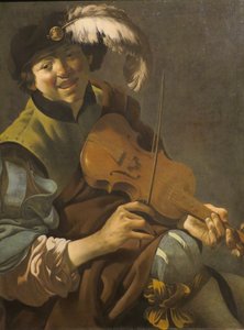 Holländska: Pojke Violinist En pojke Violinist av Hendrick ter Brugghen
