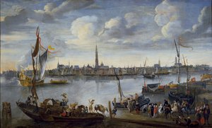 Utsikt över Antwerpens vägar från Västbanken, efter 1672 av Hendrick van Minderhout
