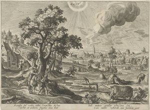 Sommar Aestas (titel på objekt) The Four Seasons (serietitel) av Hendrick van Schoel
