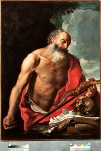 Representation av Saint Jerome Painting av Hendrik van Somer (1615-1684) av Hendrick van Somer