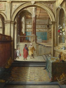 Croesus och Solon, ca. 1610 av Hendrick van Steenwyck the Younger