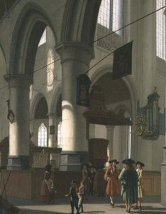 En kyrklig interiör av Hendrick van Streeck