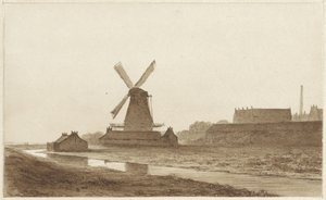 Väderkvarn vid fästet Het Blauwhoofd i Amsterdam