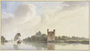Ruinerna av Huis te Merwede nära Dordrecht aan de Maas