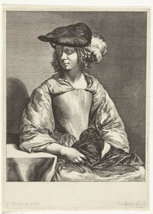 Ung kvinna med basker av Hendrik Bary