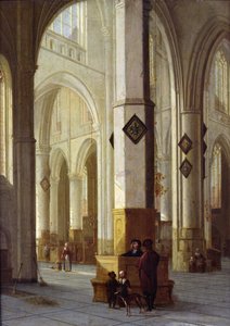 Interiör av kyrkan St. Bavo, Haarlem, c.1611-12