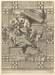 Aedificare Super Arenam, från Allegories of the Christian Faith, från Christian and P..., 1575-1617. av Hendrik Goltzius