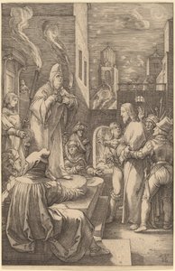Kristus före Kaifas av Hendrik Goltzius