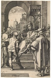 Kristus före Pilatus, efter 1596 (gravyr) av Hendrik Goltzius