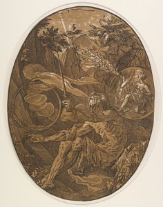 Demogorgon i evighetens grotta, ca. 1588 av Hendrik Goltzius