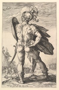 Marcus Valerius, från serien The Roman Heroes, 1586. av Hendrik Goltzius