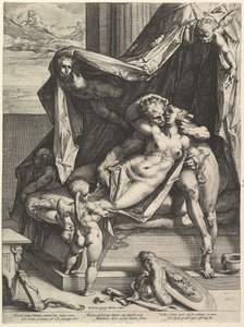 Mars och Venus, 1588. av Hendrik Goltzius
