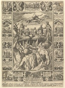 Punitio Tirannorum, från Allegories of the Christian Faith, från Christian and Profane Allegor.... av Hendrik Goltzius